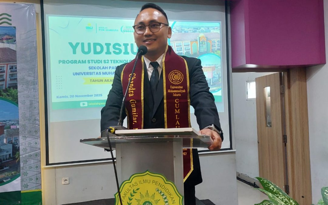 Selamat Coach Chandra Gumilar, S.Kom., M.Pd Gelar baru Menjadi Magister Teknologi Pendidikan dengan Predikat Pujian dan Mahasiswa Terbaik Angkatan Wisuda 2025/2026